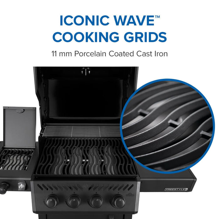 Napoleon Napoleon Freestyle PRO 425 4-Burner with Infrared Side Burner, Matte Black - FP425DSIBMK-1 Barbecue Finished - Gas