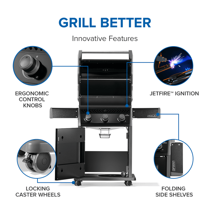 Napoleon Napoleon NEW Rogue 425 Gas Grill (Black) - R425K-2 Barbecue Finished - Gas