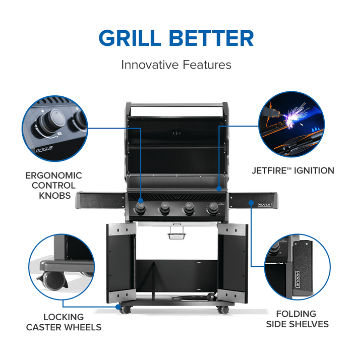 Napoleon Napoleon NEW Rogue 525 Gas Grill (Black) - R525K-2 Barbecue Finished - Gas