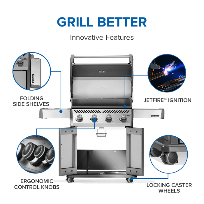 Napoleon Napoleon NEW Rogue 525 Gas Grill (Stainless Steel) - R525SS-2 Barbecue Finished - Gas