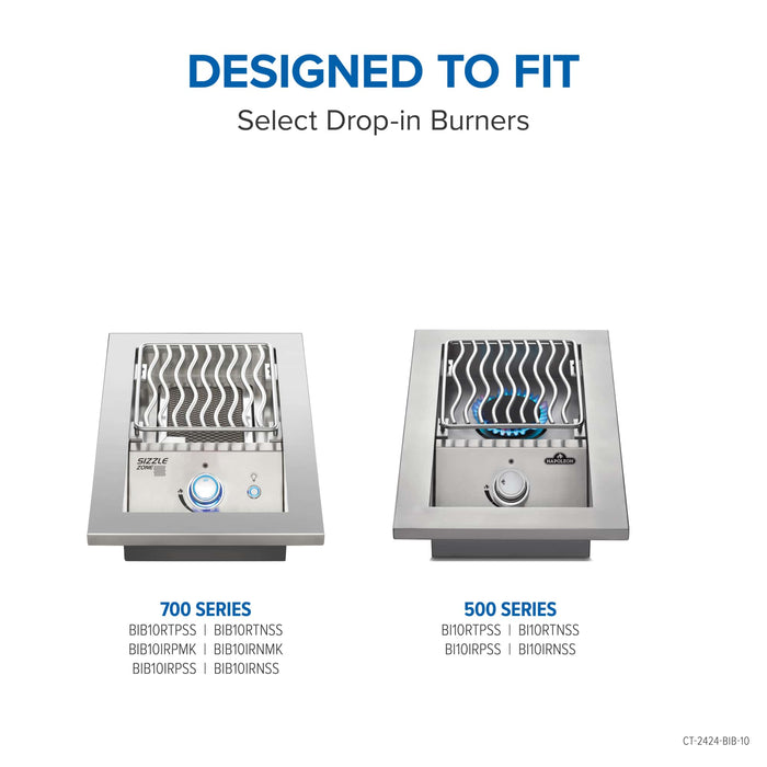 Napoleon Napoleon OASIS 24" x 24" Stainless Steel Countertop (10" Burner Cutout) - CT-2424-BIB10 CT-2424-BIB10 Barbecue Finished - Gas