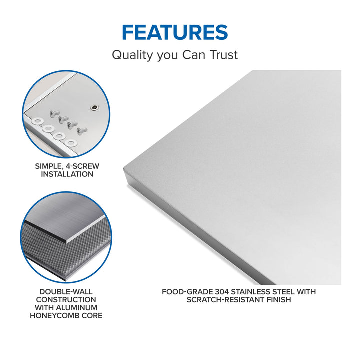 Napoleon Napoleon OASIS 24" x 24" Stainless Steel Countertop (10" Burner Cutout) - CT-2424-BIB10 CT-2424-BIB10 Barbecue Finished - Gas