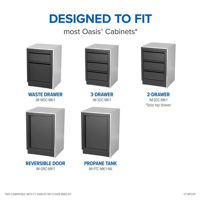 Napoleon Napoleon OASIS 36" x 24" Stainless Steel End Panel (Waterfall Edge) - CT-WFCEP CT-WFCEP Barbecue Finished - Gas