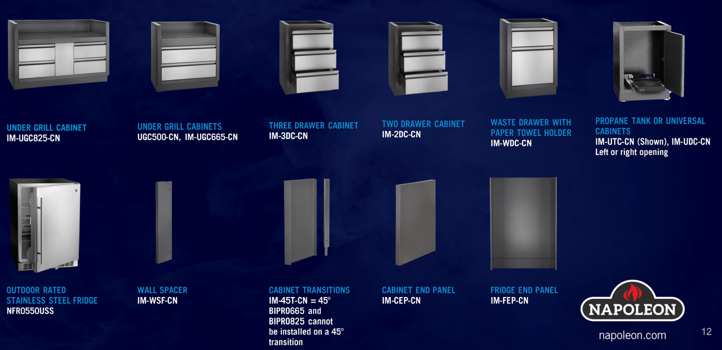 Napoleon Napoleon OASIS End Panel - IM-CEP-CN IM-CEP-CN Barbecue Finished - Gas