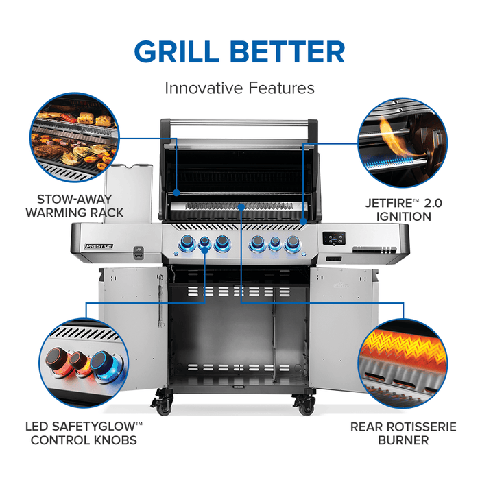 Napoleon Napoleon Prestige 500 Connected RSIB Gas Grill (Stainless Steel) - P500VXRSIB Barbecue Finished - Gas
