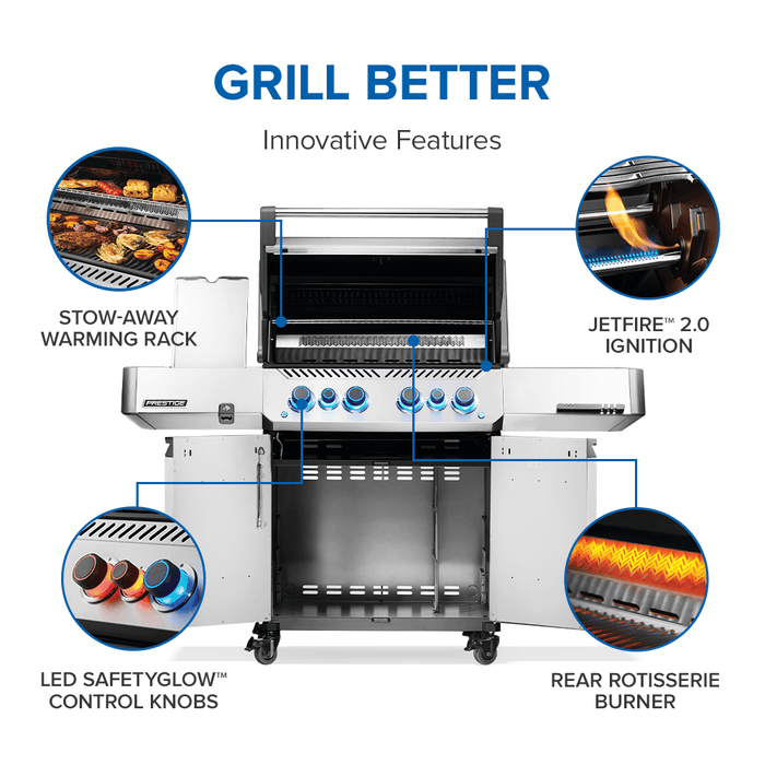 Napoleon Napoleon Prestige 500 RSIB Gas Grill (Stainless Steel) - P500VRSIB Barbecue Finished - Gas