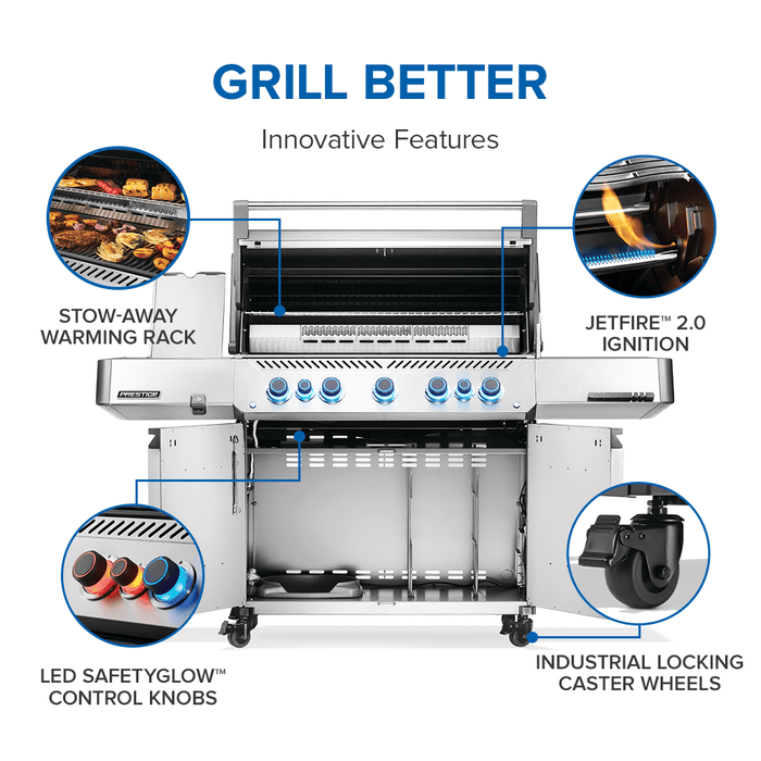 Napoleon Napoleon Prestige 665 RSIB Gas Grill (Stainless Steel) - P665VRSIB Barbecue Finished - Gas