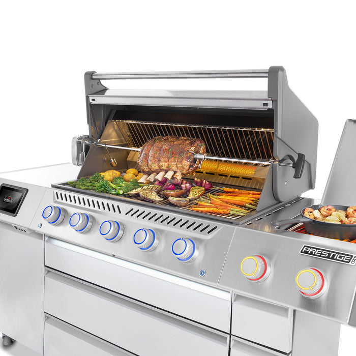 Napoleon Napoleon Prestige PRO 665 Elite Natural Gas Grill with Smart Technology & Electric Smoker Box - PRO665VXRSIBSS Barbecue Finished - Gas