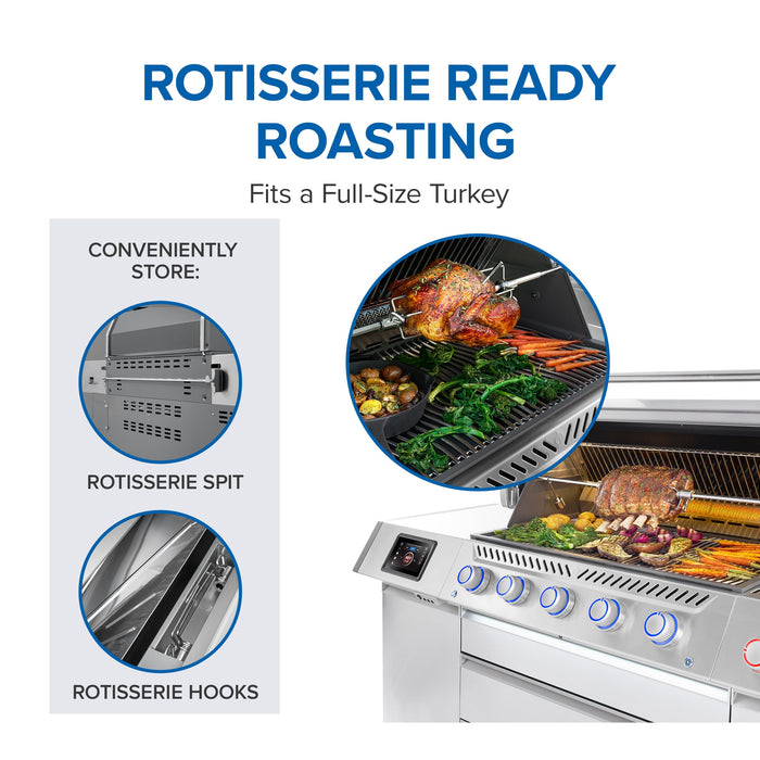 Napoleon Napoleon Prestige PRO 665 Elite Natural Gas Grill with Smart Technology & Electric Smoker Box - PRO665VXRSIBSS Barbecue Finished - Gas