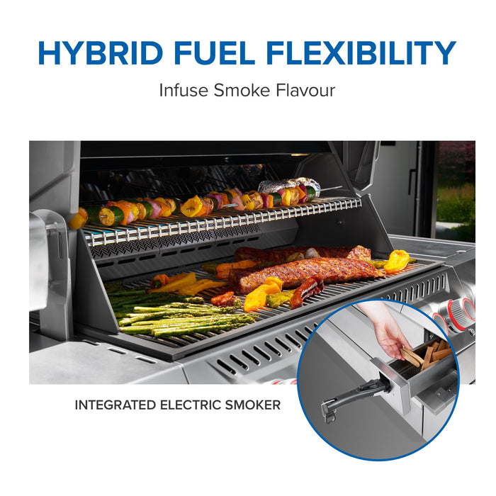 Napoleon Napoleon Prestige PRO 665 Elite Natural Gas Grill with Smart Technology & Electric Smoker Box - PRO665VXRSIBSS Barbecue Finished - Gas