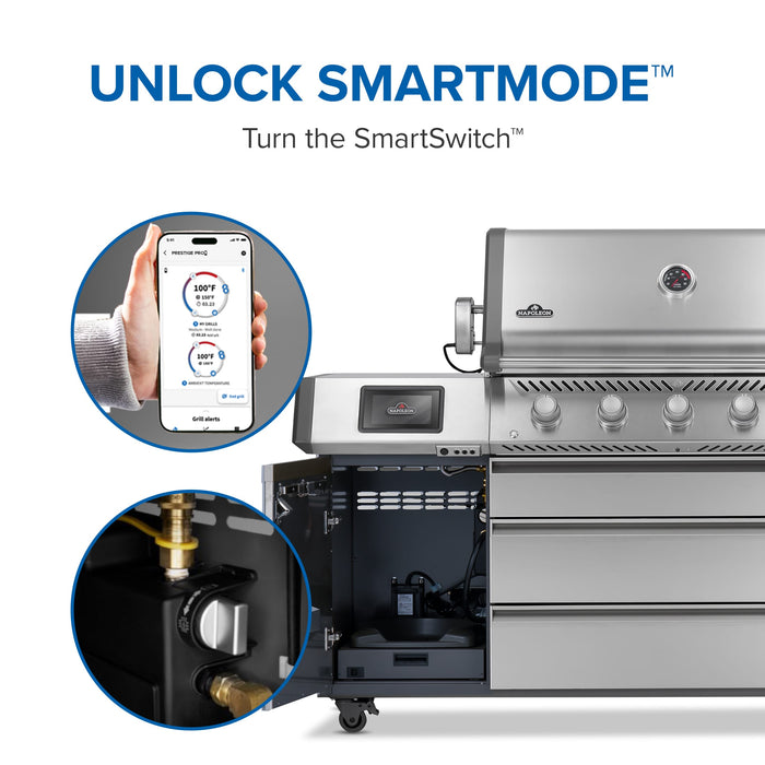 Napoleon Napoleon Prestige PRO 665 Elite Natural Gas Grill with Smart Technology & Electric Smoker Box - PRO665VXRSIBSS Barbecue Finished - Gas