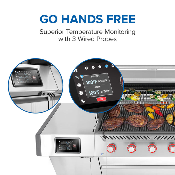 Napoleon Napoleon Prestige PRO 665 Elite Natural Gas Grill with Smart Technology & Electric Smoker Box - PRO665VXRSIBSS Barbecue Finished - Gas