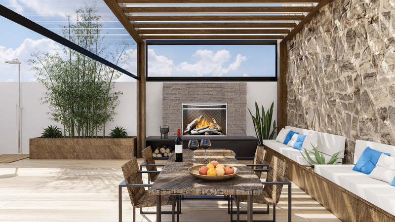 Napoleon Riverside 42 Clean Face Outdoor Gas Fireplace — Chadwicks