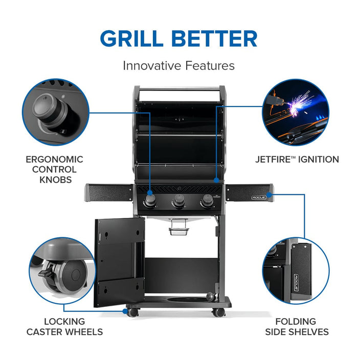 Napoleon Napoleon Rogue 425 Gas Grill w/ Stainless Steel Grids - R425K-2-SS Barbecue Finished - Gas