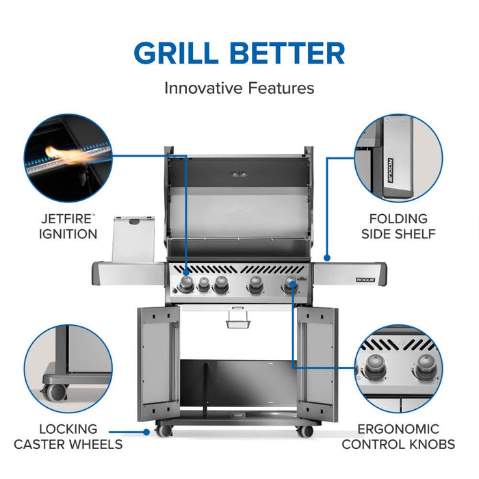 Napoleon Napoleon Rogue 525 SB Gas Grill  - R525SB-2-FB Barbecue Finished - Gas