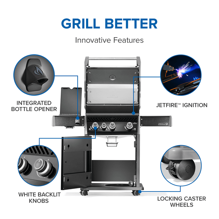 Napoleon Napoleon Rogue PRO 425 SIB Gas Grill (Black) RP425SIBK-2 Barbecue Finished - Gas