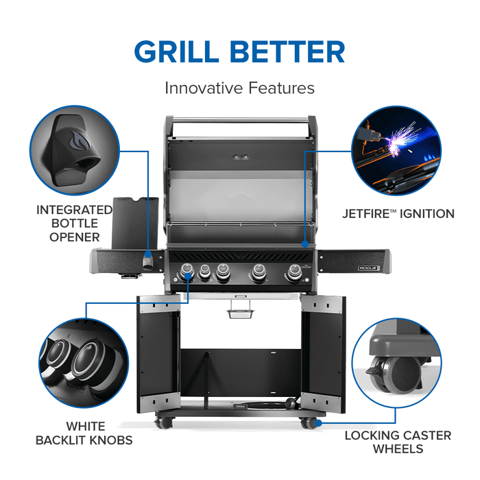 Napoleon Napoleon Rogue PRO 525 SIB Gas Grill (Black) - RP525SIBK-2 Barbecue Finished - Gas