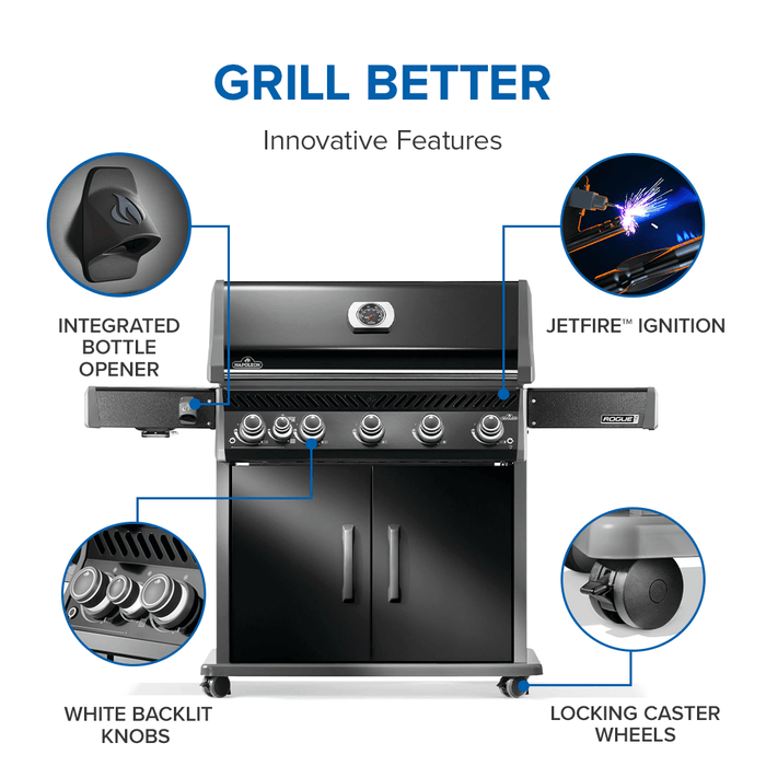 Napoleon Napoleon Rogue PRO 625 SIB Gas Grill (Black) - RP625SIBK-2 Barbecue Finished - Gas