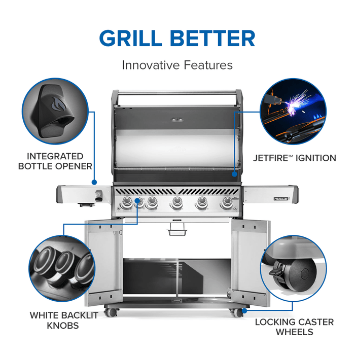 Napoleon Napoleon Rogue PRO 625 SIB Gas Grill (Stainless Steel) - RP625SIBSS-2 Barbecue Finished - Gas