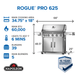 Napoleon Napoleon Rogue PRO 625 SIB Gas Grill (Stainless Steel) - RP625SIBSS-2 Barbecue Finished - Gas