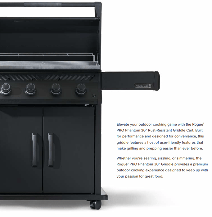Napoleon Napoleon Rogue PRO Phantom 30" Rust-Resistant Gas Griddle Barbecue Finished - Gas