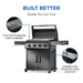 Napoleon Napoleon Rogue PRO Phantom 30" Rust-Resistant Gas Griddle Barbecue Finished - Gas