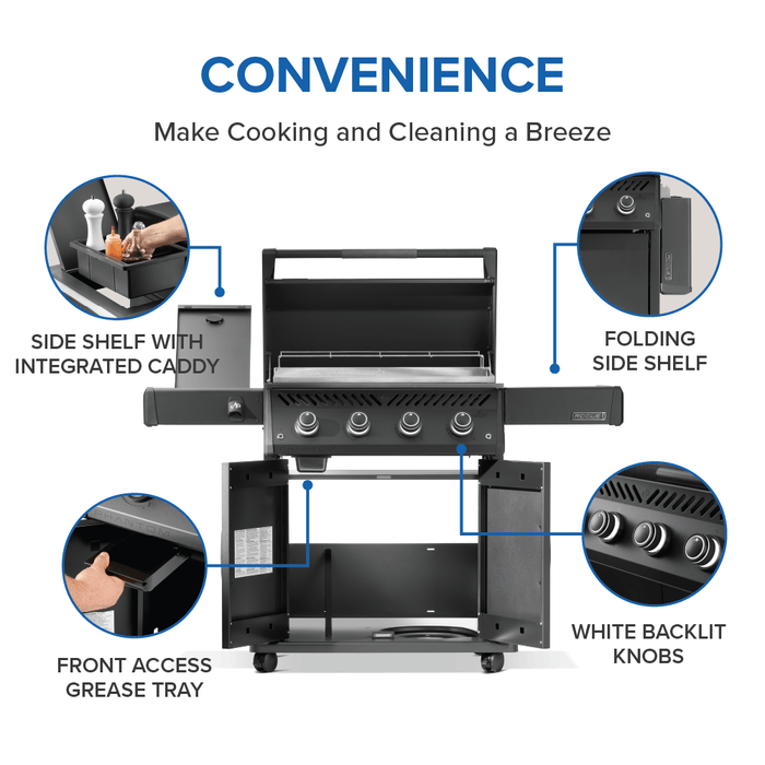 Napoleon Napoleon Rogue PRO Phantom 30" Rust-Resistant Gas Griddle Barbecue Finished - Gas