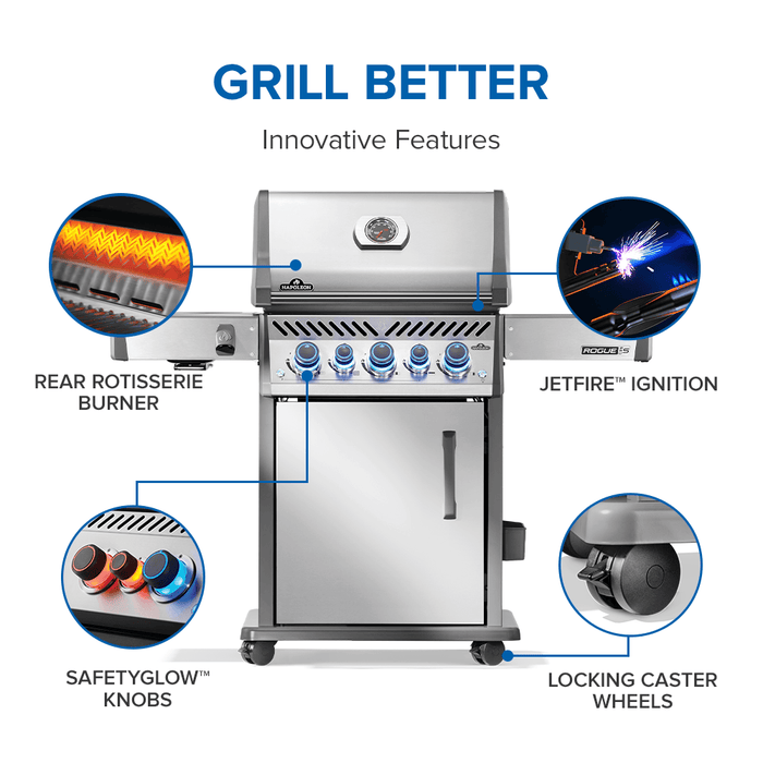 Napoleon Napoleon Rogue PRO-S 425 RSIB Gas Grill (Stainless Steel) - RPS425RSIBSS-2 Barbecue Finished - Gas