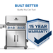 Napoleon Napoleon Rogue PRO-S 525 RSIB Gas Grill (Stainless Steel) - RPS525RSIBSS-2 Barbecue Finished - Gas