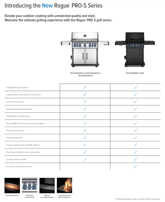 Napoleon Napoleon Rogue PRO-S 525 RSIB Gas Grill (Stainless Steel) - RPS525RSIBSS-2 Barbecue Finished - Gas
