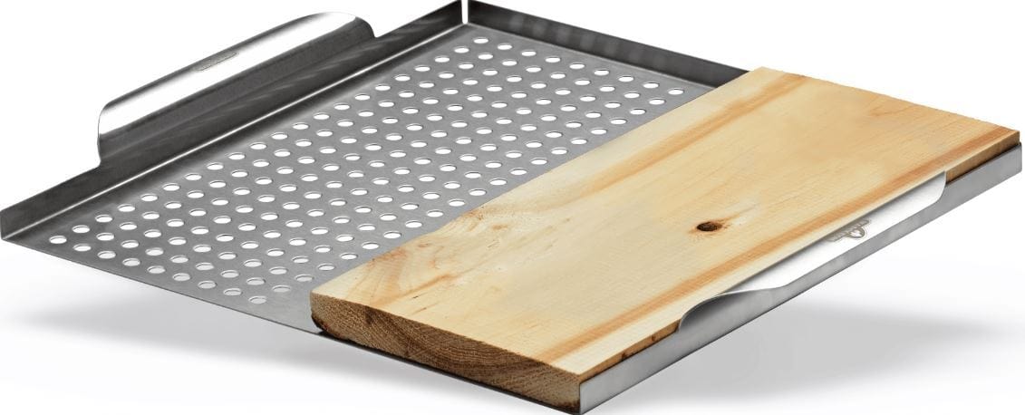 Napoleon Napoleon Stainless Steel Multi-Functional Topper w/ Cedar Plank - 70026 70026 Barbecue Accessories