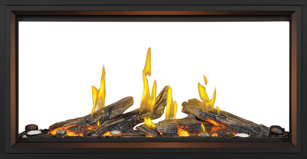 Napoleon Napoleon Tall Linear Vector 50 See Through Gas Fireplace w/ Luminous Logs TLV50LN2 Fireplace Finished - Gas