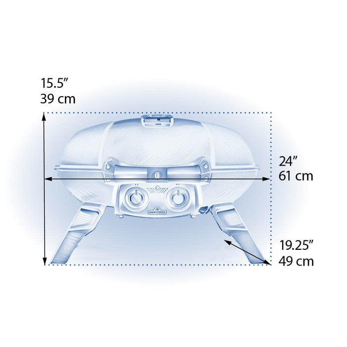 Napoleon Napoleon TravelQ 285 Portable Gas Grill (Blue) - TQ285-BL-1 TQ285-BL-1 Barbecue Finished - Gas
