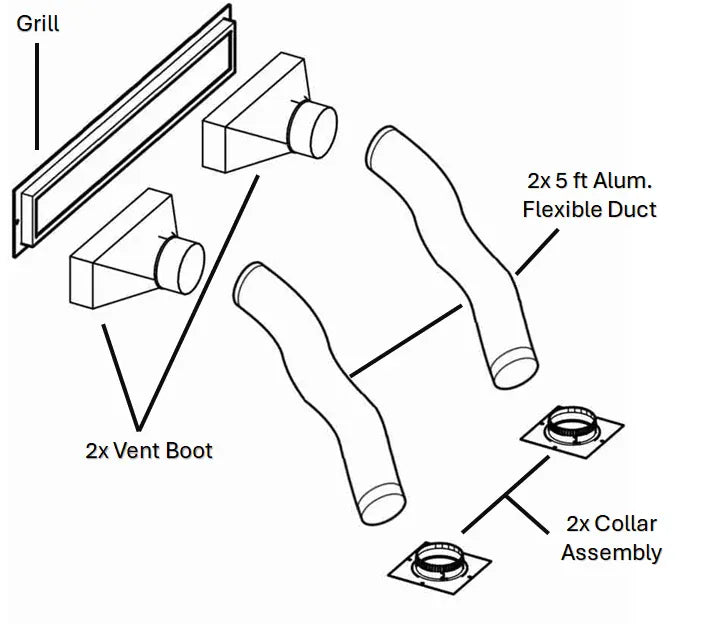 Napoleon Napoleon Universal Heat Management Kit (Front Grill) - UHMF UHMF Fireplace Venting