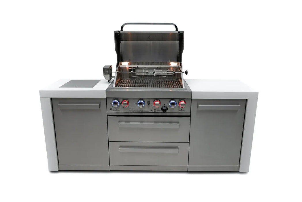 Northwinds Marketing Mont Alpi 4 Burner Deluxe Island MAi400-D Barbecue Finished - Gas