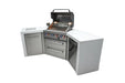 Northwinds Marketing Mont Alpi 4 Burner Deluxe Island with 45 Degree Corners MAi400-D45 Barbecue Finished - Gas