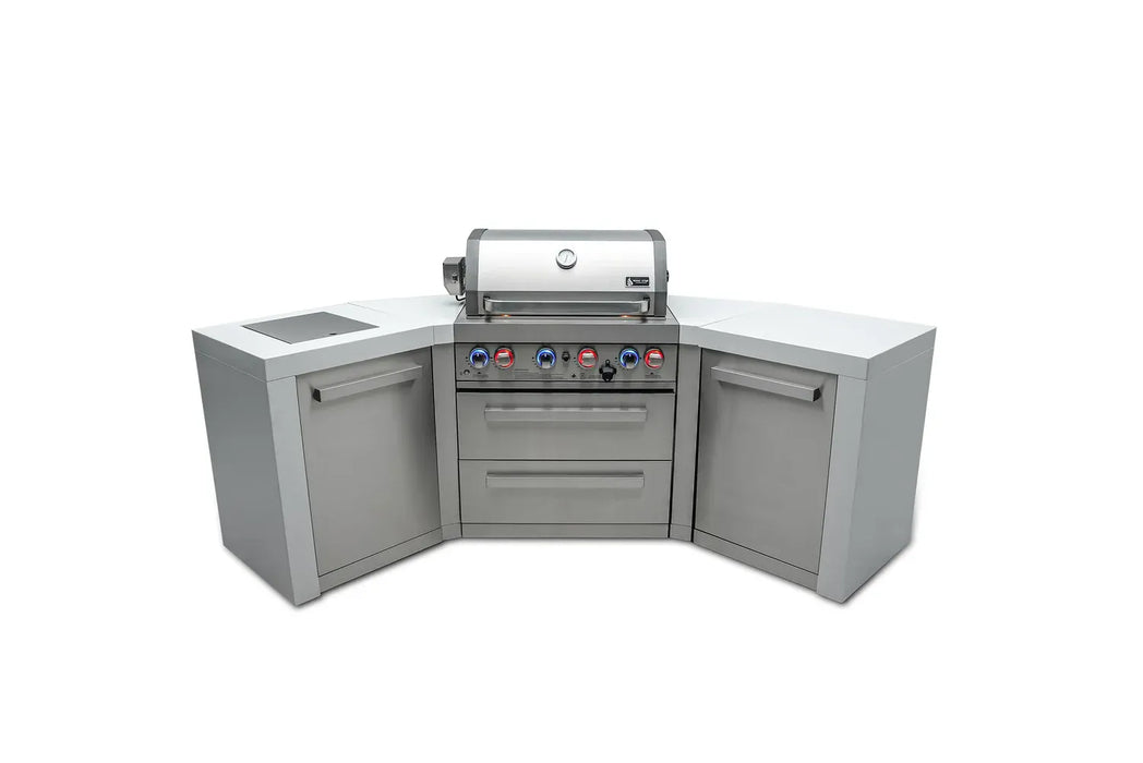 Northwinds Marketing Mont Alpi 4 Burner Deluxe Island with 45 Degree Corners MAi400-D45 Barbecue Finished - Gas