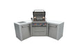 Northwinds Marketing Mont Alpi 4 Burner Deluxe Island with 45 Degree Corners MAi400-D45 Barbecue Finished - Gas