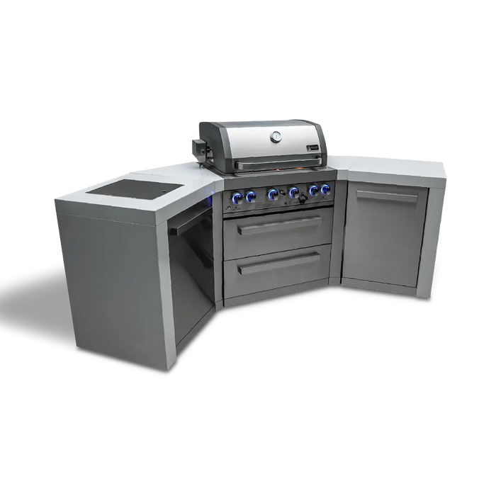 Northwinds Marketing Mont Alpi 4 Burner Deluxe Island with 45 Degree Corners MAi400-D45 Barbecue Finished - Gas