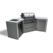 Northwinds Marketing Mont Alpi 4 Burner Deluxe Island with 45 Degree Corners MAi400-D45 Barbecue Finished - Gas