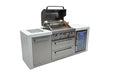 Northwinds Marketing Mont Alpi 4 Burner Deluxe Island with a Fridge Cabinet MAi400-DFC Barbecue Finished - Gas