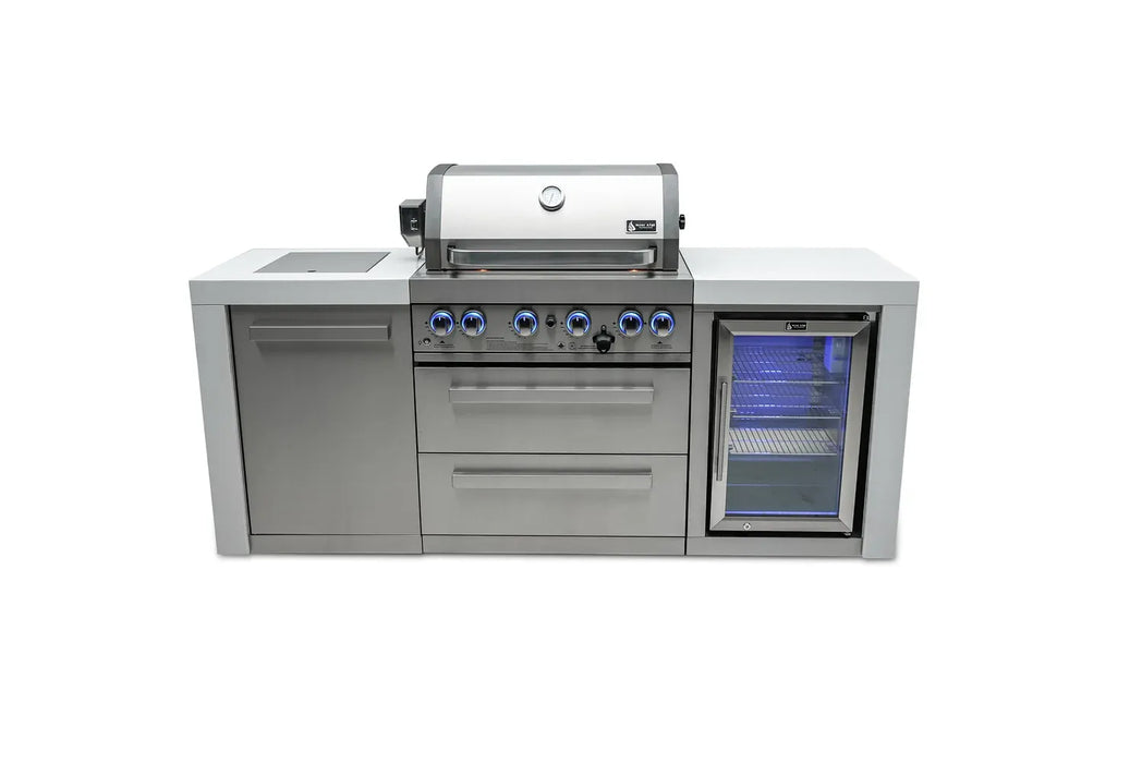 Northwinds Marketing Mont Alpi 4 Burner Deluxe Island with a Fridge Cabinet MAi400-DFC Barbecue Finished - Gas