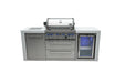 Northwinds Marketing Mont Alpi 4 Burner Deluxe Island with a Fridge Cabinet MAi400-DFC Barbecue Finished - Gas