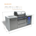 Northwinds Marketing Mont Alpi 4 Burner Deluxe Island with a Fridge Cabinet MAi400-DFC Barbecue Finished - Gas