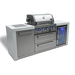 Northwinds Marketing Mont Alpi 4 Burner Deluxe Island with a Fridge Cabinet MAi400-DFC Barbecue Finished - Gas