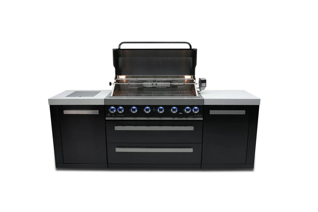 Northwinds Marketing Mont Alpi 805 Black Stainless Steel Island MAi805-BSS Barbecue Finished - Gas