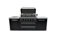 Northwinds Marketing Mont Alpi 805 Black Stainless Steel Island MAi805-BSS Barbecue Finished - Gas