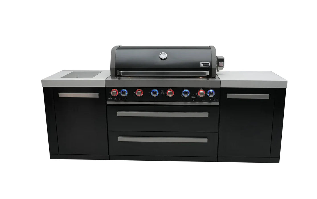 Northwinds Marketing Mont Alpi 805 Black Stainless Steel Island MAi805-BSS Barbecue Finished - Gas