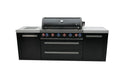 Northwinds Marketing Mont Alpi 805 Black Stainless Steel Island MAi805-BSS Barbecue Finished - Gas