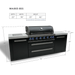 Northwinds Marketing Mont Alpi 805 Black Stainless Steel Island MAi805-BSS Barbecue Finished - Gas